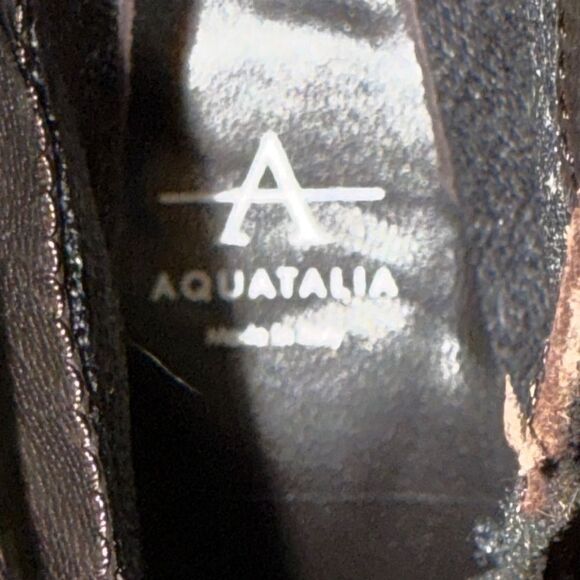 New With Tags Aquatalia Charlee Dress Weatherproof Suede Bootie Brown Espresso - Picture 8 of 8